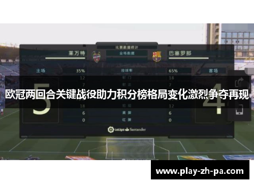 欧冠两回合关键战役助力积分榜格局变化激烈争夺再现
